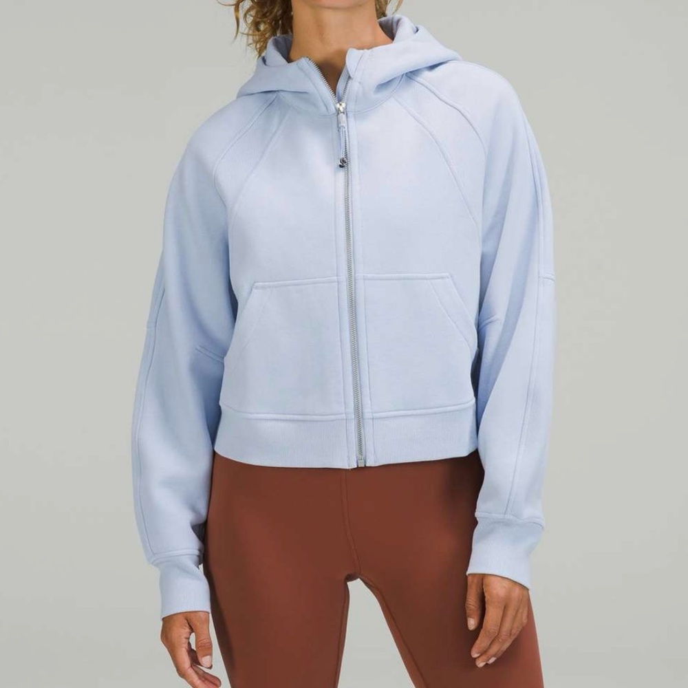 lululemon Scuba Oversized Full Zip Hoodie Blue Linen
